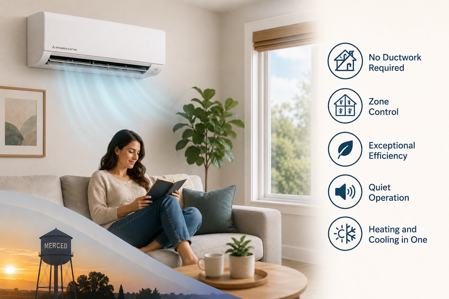 Ductless mini-split benefits for Merced homes