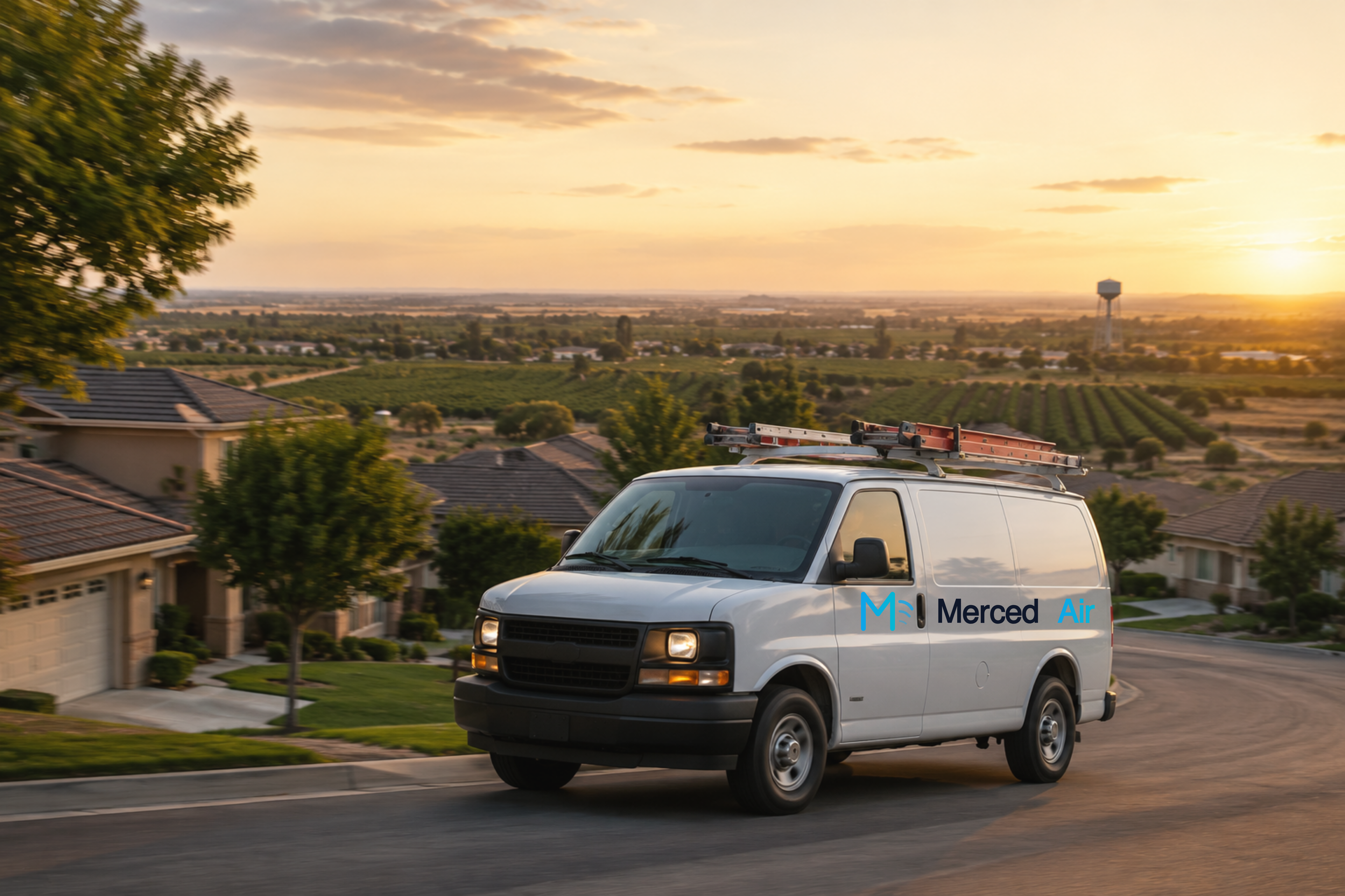 MercedAir service van covering all of Merced County